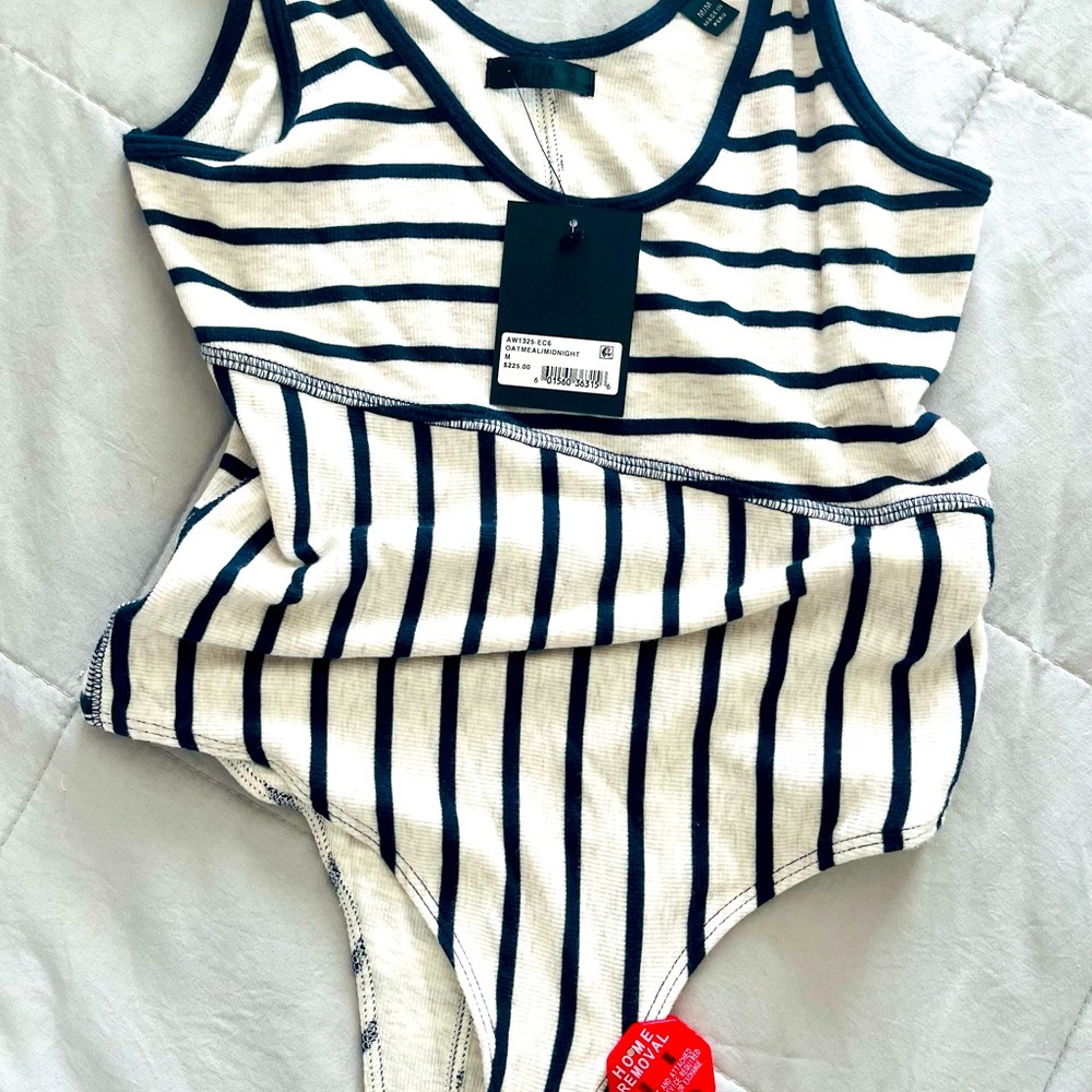 ATM Striped Tank Bodysuit